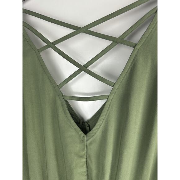 NWT Torrid Babydoll Challis Sharkbite Flutter Sleeve Top Green Plus Size 2 2X - Picture 12 of 16